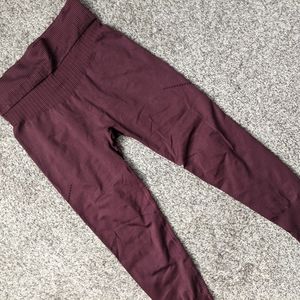 Maroon High Waisted Leggings